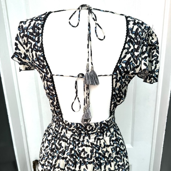 Sundress with open back and silver thread, size large - Picture 5 of 8